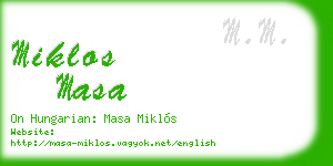 miklos masa business card